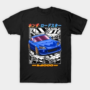 Blue Honda S2000 Roadster Street Racing T-Shirt